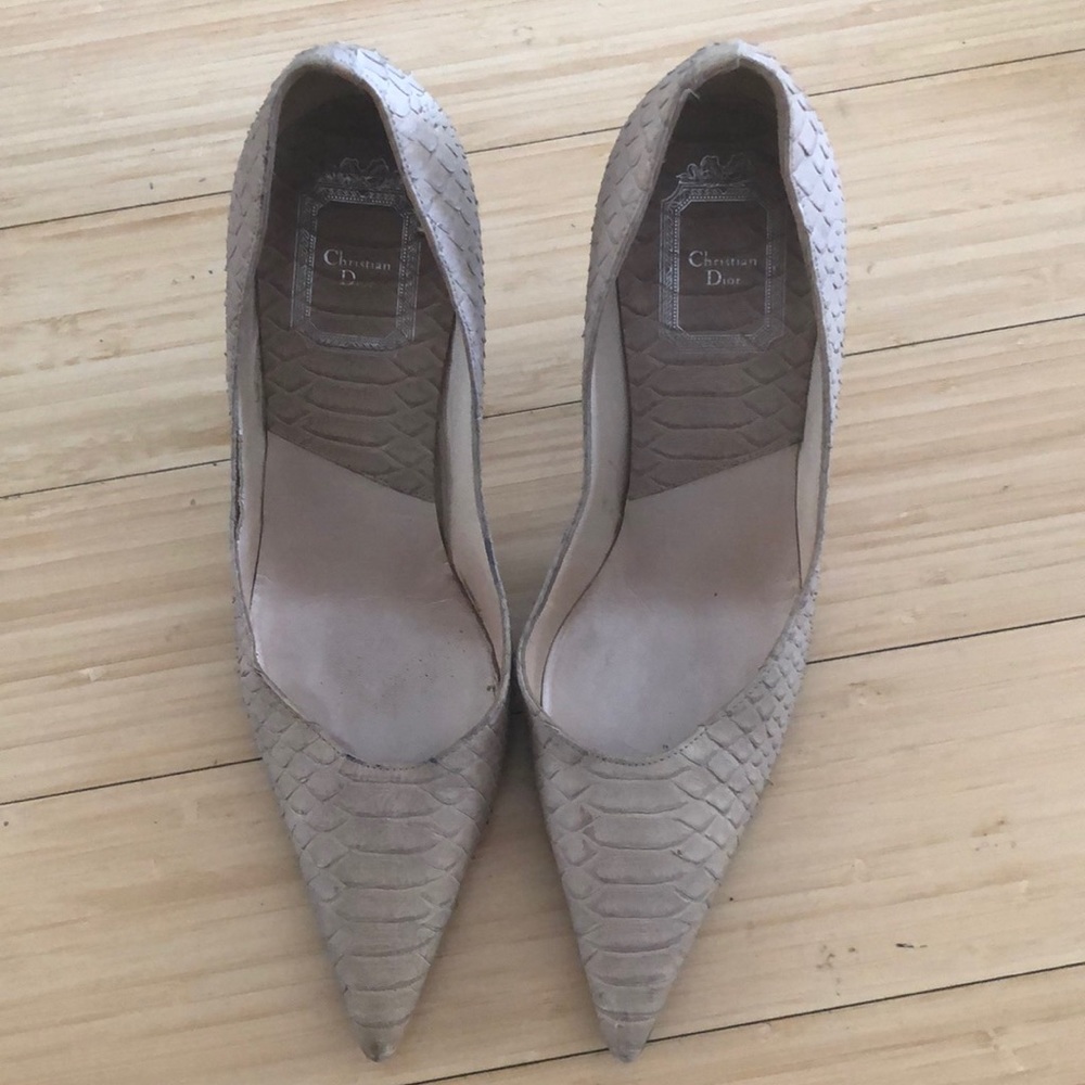 Christian Dior snakeskin high heel